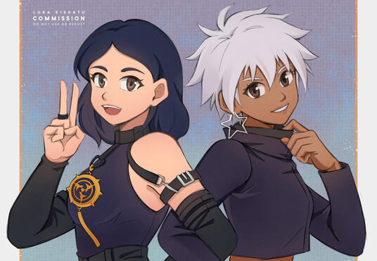 Experimental Colored Sketch Commission for @pandorehart from IG