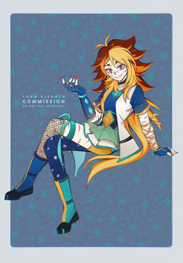 Colored Sketch Commission for @chalkcelcee from Tumblr