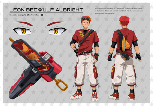 Character Design commission for @RadVermillion from X/Twitter