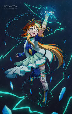 Rendered Illustration Commission for @chalkcelcee from Tumblr